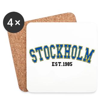 Stockholm Est.1985 - Coasters (set of 4) - white - Front