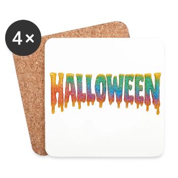 Frosting Halloween Lettering - Coasters (set of 4) - white - Front