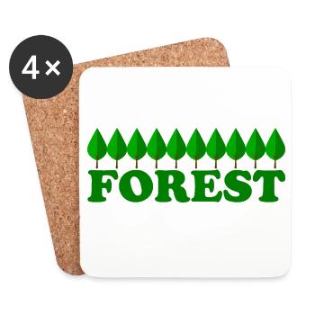 Forest - Coasters (set of 4) - white - Front
