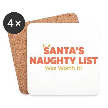 Santa's List: It Was Worth It - Coasters (set of 4) - white - Front