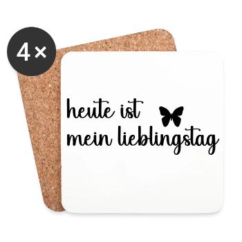 heute_ist_mein_lieblingstag_- - Coasters (set of 4) - white - Front