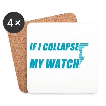 If I collapse funny running jogging runner - Coasters (set of 4) - white - Front