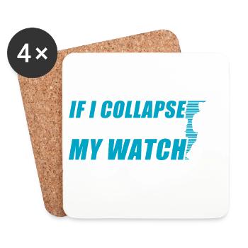 If I collapse funny running jogging runner - Coasters (set of 4) - white - Front