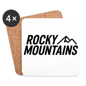 Rocky Mountains - Souvenir-Design - Untersetzer (4er-Set) - Weiß - Vorne