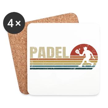 Padel Retro Sunset - Dessous de verre (lot de 4) - blanc - Devant