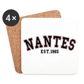 Nantes fondée en 1965 - Dessous de verre (lot de 4) - blanc - Devant