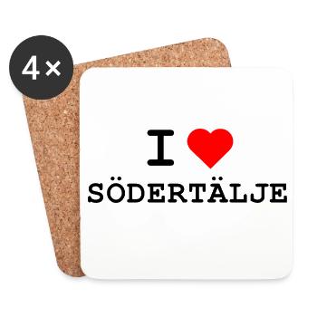 I love Södertälje - Ich liebe Södertälje  - Untersetzer (4er-Set) - Weiß - Vorne