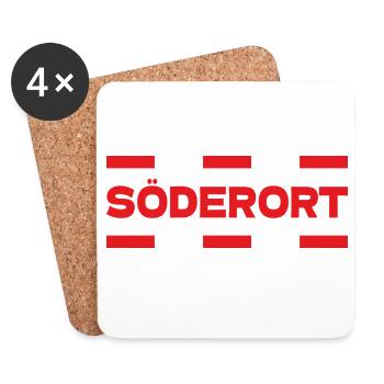 Söderort - Stockholm - Coasters (set of 4) - white - Front