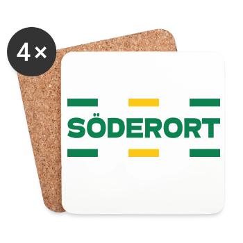 Söderort - Stockholm - Coasters (set of 4) - white - Front