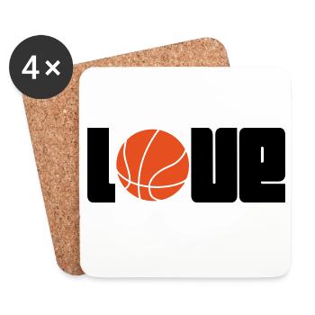 Basket Ball / Basketball / Basktet-Ball / Sport - Dessous de verre (lot de 4) - blanc - Devant