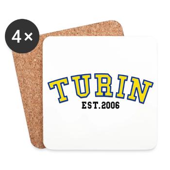 Turin fondée en 2006 - Dessous de verre (lot de 4) - blanc - Devant