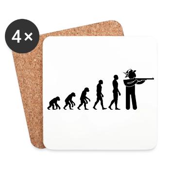 ÉVOLUTION DU SCHÜTZENFEST, SCHÜTZEN - Dessous de verre (lot de 4) - blanc - Devant