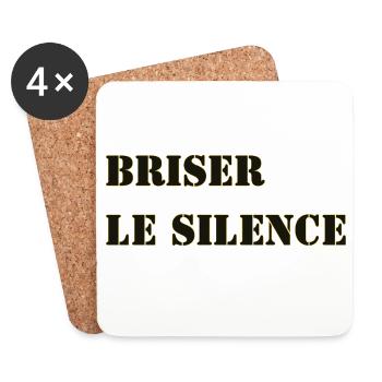 BREAKING THE SILENCE - Coasters (set of 4) - white - Front