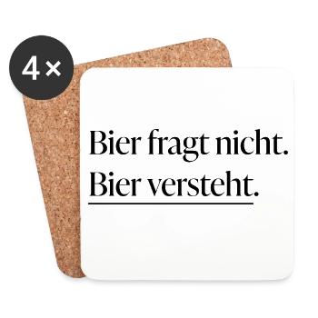 Beer understands - Coasters (set of 4) - white - Front