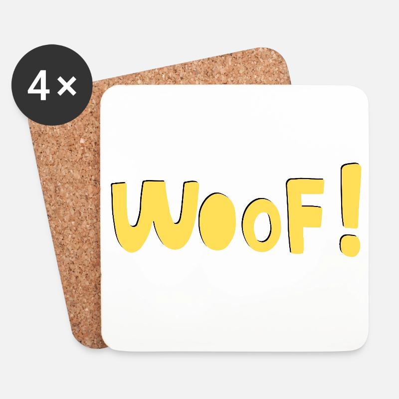 woof - Untersetzer (4er-Set) - Weiß