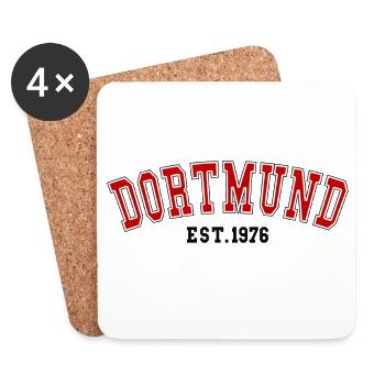 Dortmund gegründet 1976 - Untersetzer (4er-Set) - Weiß - Vorne