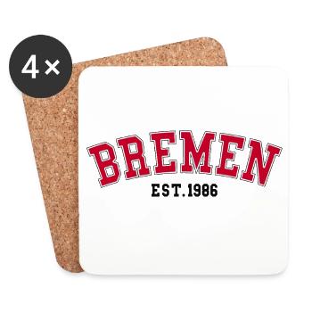 Bremen Est. 1986 - Coasters (set of 4) - white - Front