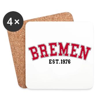 Bremen Est. 1976 - Coasters (set of 4) - white - Front