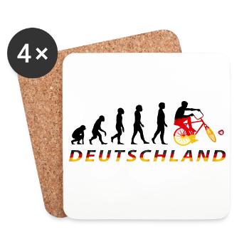Cycling, Cycleball, Indoor Cycling, Evolution - Coasters (set of 4) - white - Front