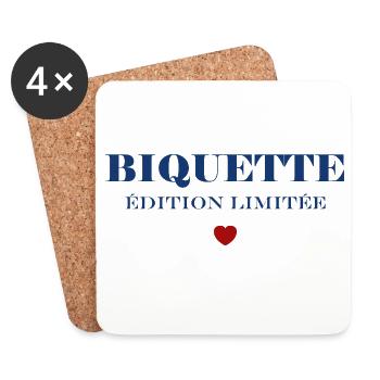 Biquette Limited Edition - Coasters (set of 4) - white - Front