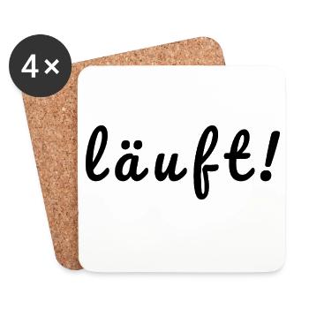 En courant ! - Dessous de verre (lot de 4) - blanc - Devant