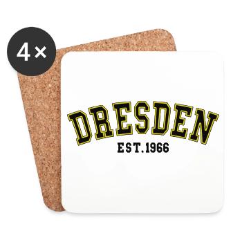 Dresde fondée en 1966 - Dessous de verre (lot de 4) - blanc - Devant