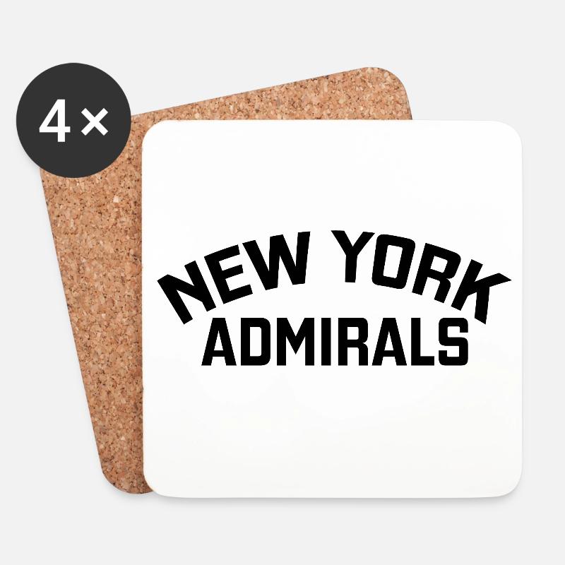 New Yorker Admiräle - Untersetzer (4er-Set) - Weiß