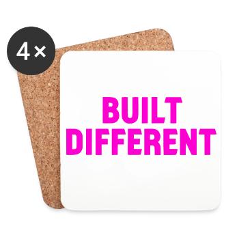 Built Different Shirt Hoodie für Fitness Fans - Untersetzer (4er-Set) - Weiß - Vorne