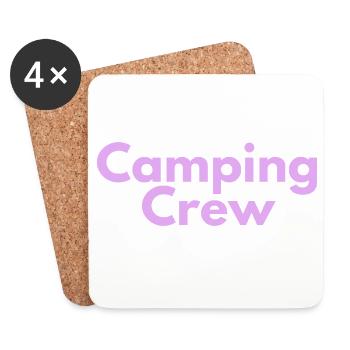 Équipe de camping - Dessous de verre (lot de 4) - blanc - Devant