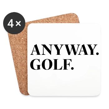 Anyway Golf - Untersetzer (4er-Set) - Weiß - Vorne