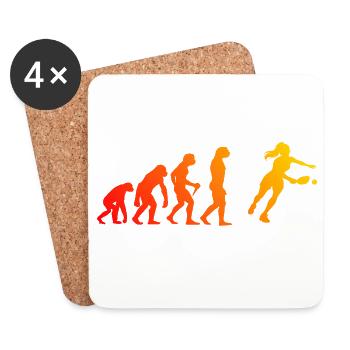 Pickleball Trainer Gift Idea for Birthday - Coasters (set of 4) - white - Front