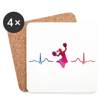 Cheerpom pom girls Mom Cheerleading - Dessous de verre (lot de 4) - blanc - Devant