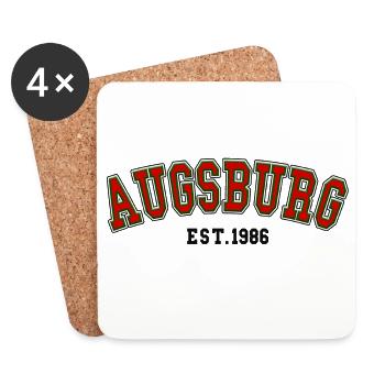 Augsbourg Fondée en 1986 - Dessous de verre (lot de 4) - blanc - Devant