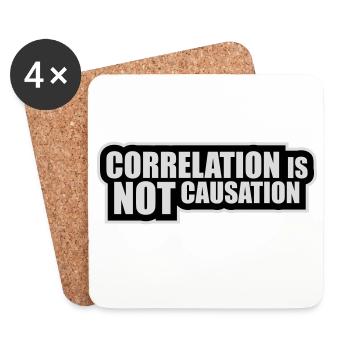Correlation Is Not Causation Nerd Wissenschaft - Untersetzer (4er-Set) - Weiß - Vorne