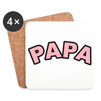 Dad Hearts Print - Coasters (set of 4) - white - Front