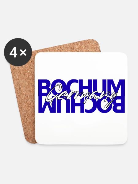 Bochum Germany - Untersetzer (4er-Set) - Weiß