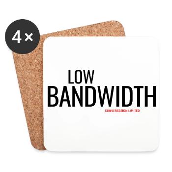 Minimalistische Typografie mit niedriger Bandbreite Streetwear - Untersetzer (4er-Set) - Weiß - Vorne