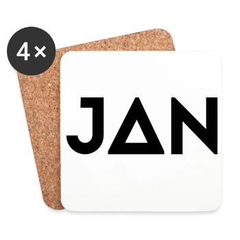 Vorname Jan - Untersetzer (4er-Set) - Weiß - Vorne