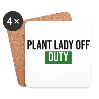 Plante En Dehors du Service - Don des Plantes - Dessous de verre (lot de 4) - blanc - Devant