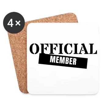 Official Member - Crew Team Club Mitglied Event - Coasters (set of 4) - white - Front