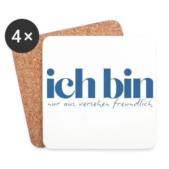 Ich bin nur aus Versehen freundlich - Untersetzer (4er-Set) - Weiß - Vorne