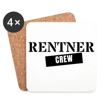 Équipage retraité - Équipe de cadeaux de retraite - Dessous de verre (lot de 4) - blanc - Devant