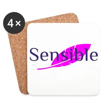 empfindlich - Untersetzer (4er-Set) - Weiß - Vorne