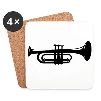 trumpet - Coasters (set of 4) - white - Front
