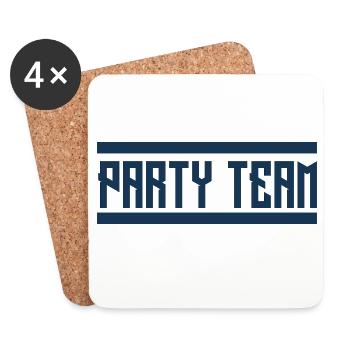 Geometric Party Team Font - Coasters (set of 4) - white - Front