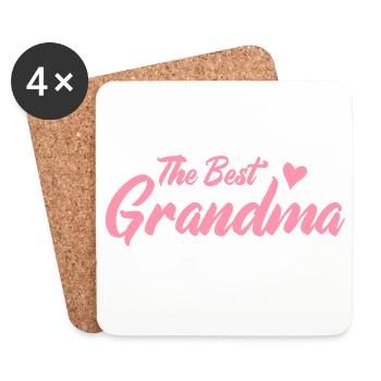 Meilleure police Granny Rosé - Dessous de verre (lot de 4) - blanc - Devant