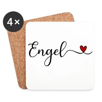 Engel - Untersetzer (4er-Set) - Weiß - Vorne