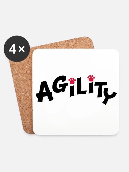 agility - Coasters (set of 4) - white