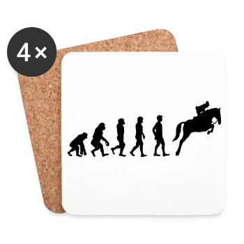 Horse evolution - Coasters (set of 4) - white - Front