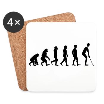 Evolution Golf - Untersetzer (4er-Set) - Weiß - Vorne